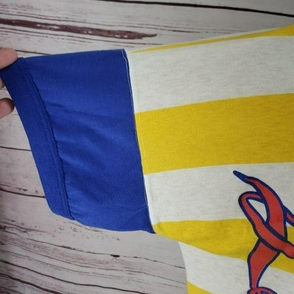 Coca Cola Yellow and White Stripe Oversize Shirt - Picture 3 of 8